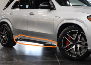 Mercedes Genuine  W167 GLE 63 AMG Class 2020+ Side Skirt Trim Inserts Black New - Picture 1 of 2