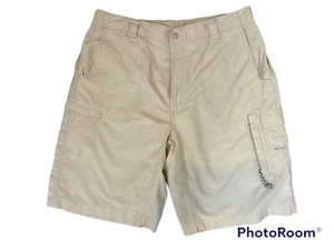 Columbia Cargo Shorts Mens 36 Khaki Cotton/Nylon Hiking Camping 11" Inseam - Picture 1 of 11