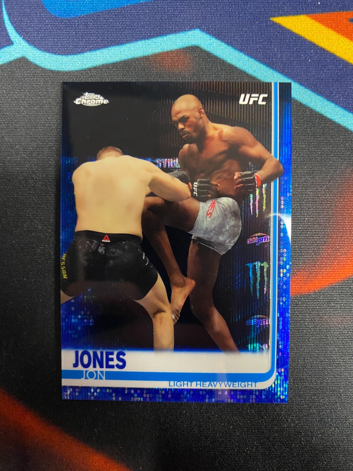 2019 Topps Chrome UFC Jon Jones Blue Wave Refractor /75 SSP #1