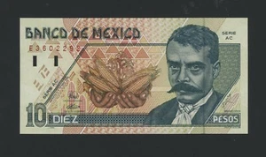 Mexiko 10 Pesos 1996 Serie AC PICK # 105b UNC. - Bild 1 von 2