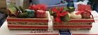 Christmas/Thanksgiving Bar Of Soap Wooden Decor Plastic Flowers Hay Filling