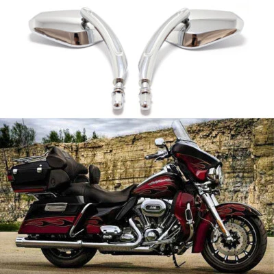 Chrome Motorcycle Mirrors for Harley Electra Glide CVO Ultra Classic Limited LO — 第 1/4 张图片