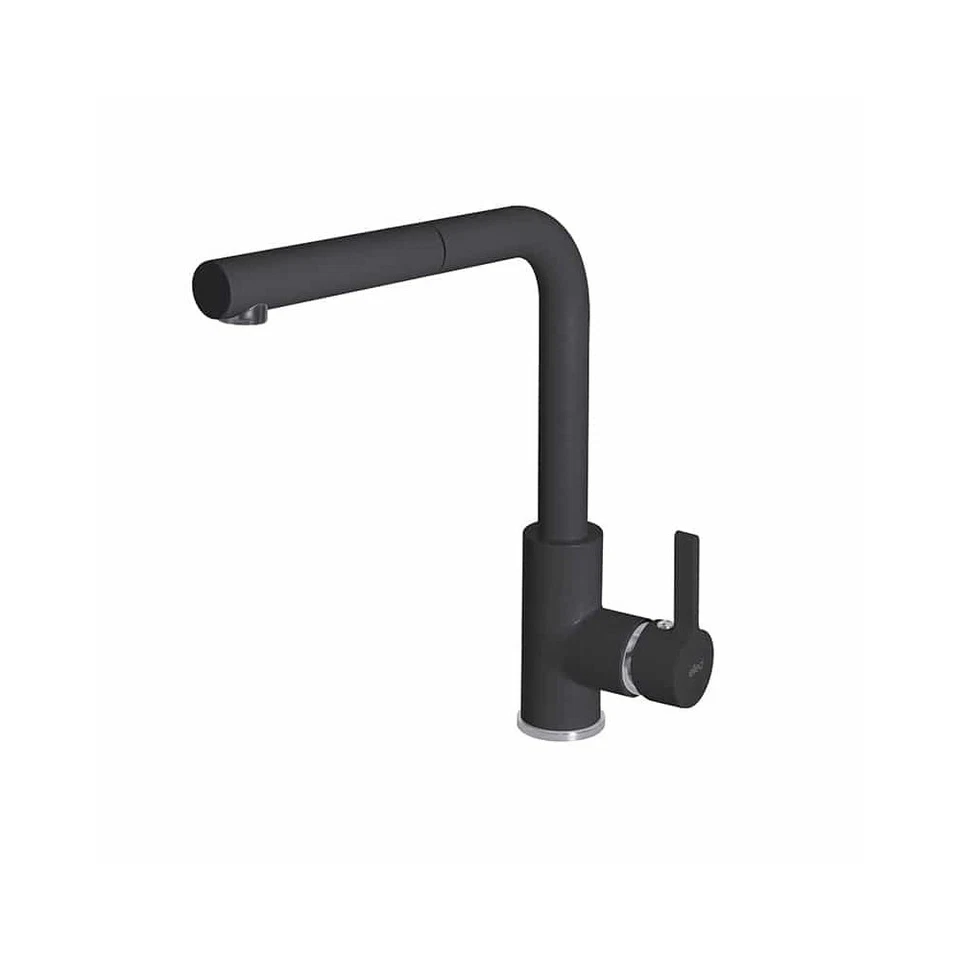 Miscelatore cucina Elleci monocomando doccetta estraibile Nero Full Black Mgkc02