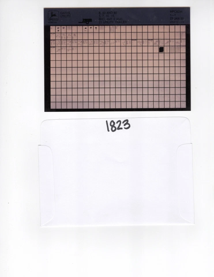 John Deere 8 50 80 5 7 10 15 8HD AMT II 21 коммунальная тележка каталог деталей микрофиша - Изображение 1 из 1