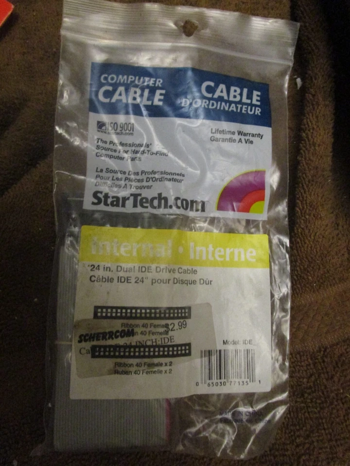18 IN Cable  Dual IDE Drive Ribbon Cable 40 pin 18" starTech - Image 1 of 1