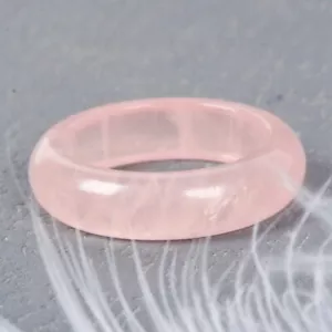 Anillo de cristal rosa natural cuarzo piedras preciosas Reiki chakra joyería regalo de curación - Imagen 1 de 18