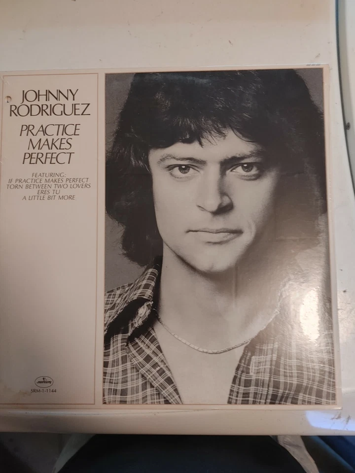 1977 Mercury Records Johnny Rodriguez Practice Makes Perfect Vinyl LP Tested - Image 1 of 1