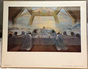 National Gallery Salvador Dali Sacrament of The Last Supper Wall Plaque 11”X14” - Picture 1 of 8