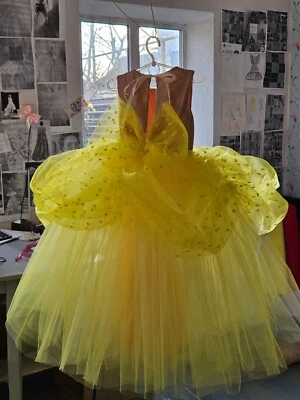 Disfraz de Princesa Bella Infantil Disney Niñas Niños La Bella y la Bestia Vestido Elegante Foto 1 de 4