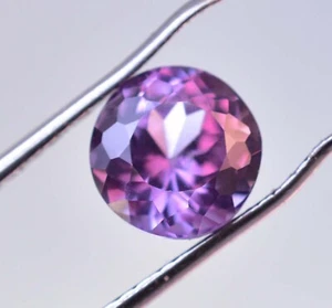 Natural Color Change Sapphire 3.90 Ct Stunning Round Certified Loose Gemstone - Picture 1 of 5