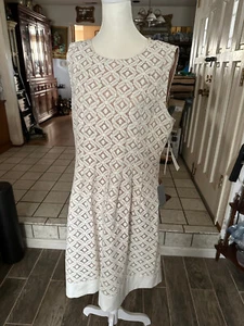 Eliza J. dress size 16 white/biege NWT - Bild 1 von 9