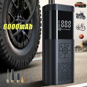 Rechargeable Electric Air Compressor Car Bicycle Inflator Tire Pump Portable - Picture 1 of 14