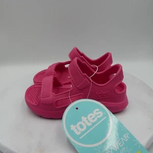 Totes Shoes Toddler Girls 7-8T Pink Azalea Sport Sandals Waterproof Everywear - Picture 1 of 21