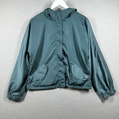 Chaqueta Max Mara Mujer 4 Azul Gris Reversible Cortavientos Minimalista Clásica Foto 1 de 4