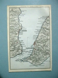 stampa antica MAPPA CARTA GEOGRAFICA STRETTO DI MESSINA REGGIO CALABRIA 1924 - Foto 1 di 1
