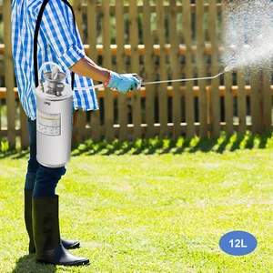 Stainless Steel Sprayer 3.5Gal Farm Garden Hand Pump Sprayer With Nozzles - Picture 1 of 19