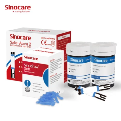 50 strisce reattive per la glicemia per Sinocare Safe-ACCU2 senza misuratore