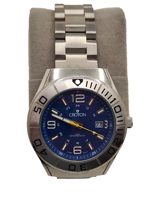 Croton 10 ATM 330ft Titanium Men's Watch - Blue Face  CA301237 - Image 1 of 4