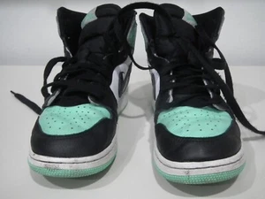 Nike Kinder (GS) Größe 6,5 Air Jordan 1 Retro OG hoch schwarz grün leuchtend FD1437 130 - Bild 1 von 13