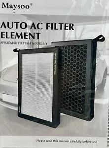 Maysoo Tesla Automotive Car Cabin Air Filter Set HEPA Replacement 2 Piece 3/Y - Bild 1 von 10