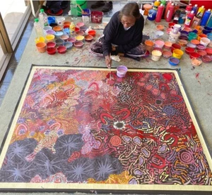 Gabriella Possum Nungarrayi 💕💕Aboriginal Art 150cm X 120 cm COA Supplied - Picture 1 of 16