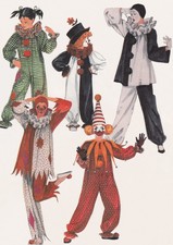 Child Boys Girls Clown Costumes with Variations Sz 6 Uncut Sewing Pattern