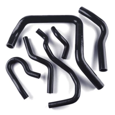 FOR HONDA CIVIC TypeR EK EG B16A B18C B20B Silicone Radiator Hose Kit Black - Image 1 of 4