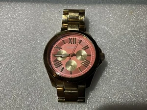 FOSSIL Cecile Multi-Function Rose Dial Gold-tone Band Ladies Watch AM4548 NEW BA - Picture 1 of 5