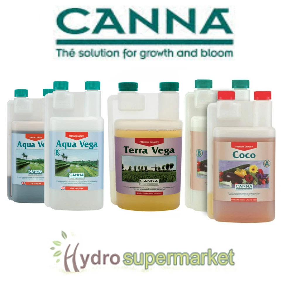 CANNA NUTRIENTS - TERRA / COCO A&B / BIO / AQUA VEGA / FLORES / 1L 5L 10L HYDRO - Image 1 of 1