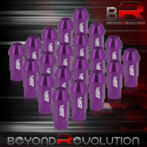 Universal 12MMx1.25 Open Ended 20PC CNC Aluminum Wheel Lug Nut Set Purple - Picture 1 of 3