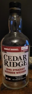 Cedar Ridge Iowa Straight Bourbon Whiskey Einzelfass leere Flasche - Bild 1 von 4