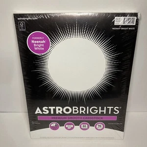 Astrobrights/Neenah Bright White Cardstock, 8.5" x 11", 65 lb/176 gsm, White,... - Picture 1 of 6