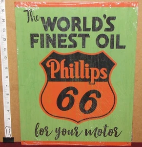 Phillips 66 Gas Oil Tin Metal Sign 16 x 12.5 - Picture 1 of 3