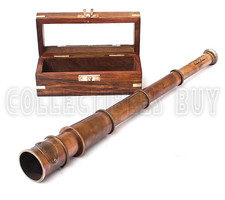 Vintage 1915 Retro Sailor Marine Telescope Copper Antique Royal Navy Gift Item