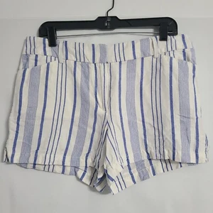 Ann Taylor Loft Shorts Womens 6 Blue/White Striped The Riviera Short - Picture 1 of 4