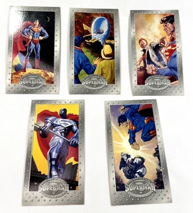 Vintage Superman Man Of Steel Platinum Skybox 1994 Series 5 Card Lot - Bild 1 von 13