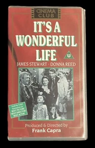It's a Wonderful Life 1946 VHS Video Movie 1990 James Stewart Donna Reed - Picture 1 of 3
