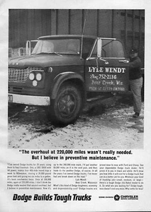 Dodge D-100 1966 camioneta pickup anuncio impreso original - Imagen 1 de 1