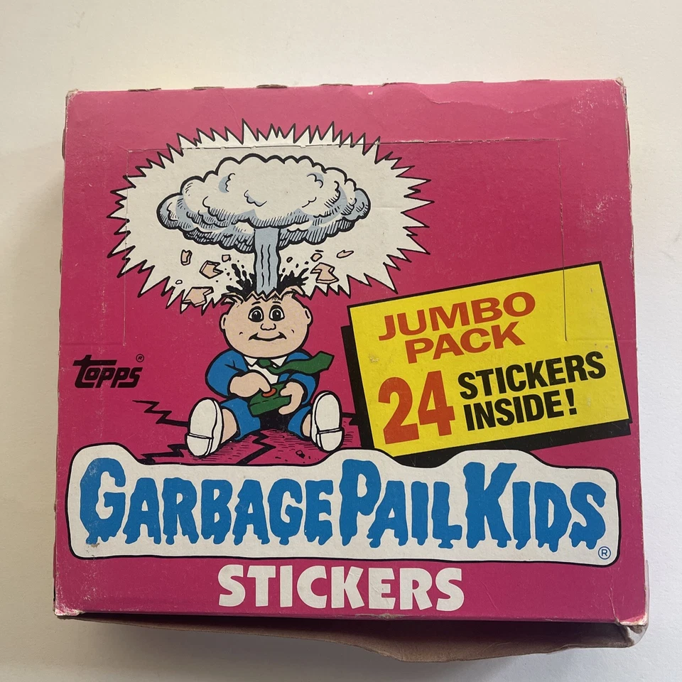 1986 Topps Series 5 Garbage Pail Kids Jumbo Pack Header Card Adam Bomb GPK