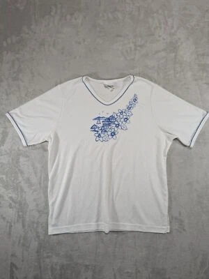 Vintage Bon Worth Floral Embroidered Shirt Womens Ribbed Tropical 90's Size M - Image 1 of 4