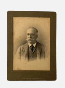Antique Circa Mid 1800s Cabinet Card Photograph Of Elderly Man. - Picture 1 of 2