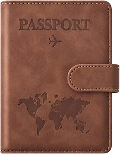Soporte para pasaporte para viaje, billetera de pasaporte cubierta estuche portalibros de pasaporte - Imagen 1 de 37