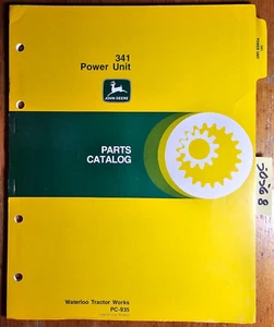 John Deere 341 Power Unit Parts Catalog Manual PC-935 4/78 - Picture 1 of 16