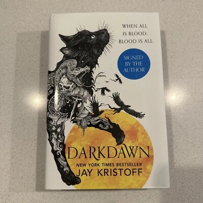 SIGNED 1st UK Edition "Darkdawn" Jay Kristoff HARDBACK Sprayed Edges Foto 1 de 4