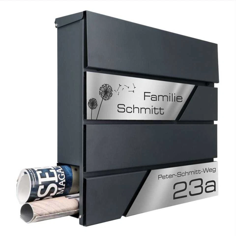 ⭐ Briefkasten Postkasten Wandbriefkasten Zeitungsrolle STAHL Mailbox ⭐ - Bild 1 von 4