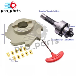6.3" 90 Degree Indexable Face Shell Mill Cutter, R8 Arbor with APMT1604 Insert - Picture 1 of 8