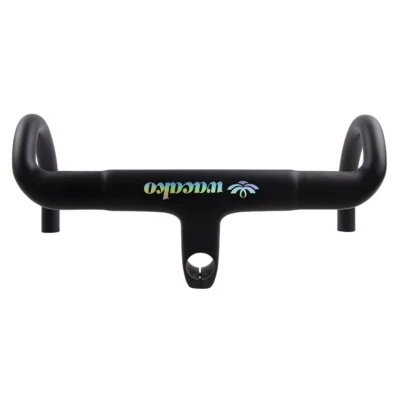 Barra de caída de fibra de carbono para bicicleta de carretera barra integrada manillar 28,6/31,8 mm mate Foto 1 de 4