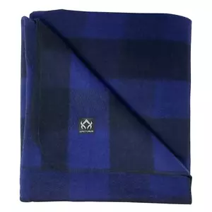 Arcturus Backwoods Wool Blanket - Blue Buffalo Plaid | 4.5 lbs (64" x 88") - Picture 1 of 9