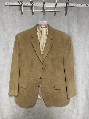 Blazer Calvin Klein Hombres 48R Beige 2B Gamuza Texturizada Carrera Academia Chaqueta Lujo Foto 1 de 4