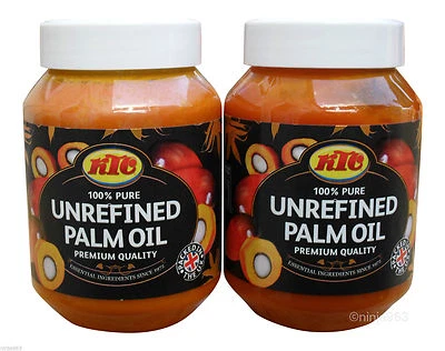 2 x KTC Unrefined Palm Oil 500 ml Edible Mainly used for Asian African Cooking - Image 1 of 3